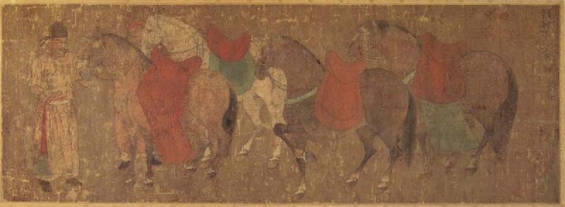 unknow artist Reitknecht with horses seaweed-dynasty